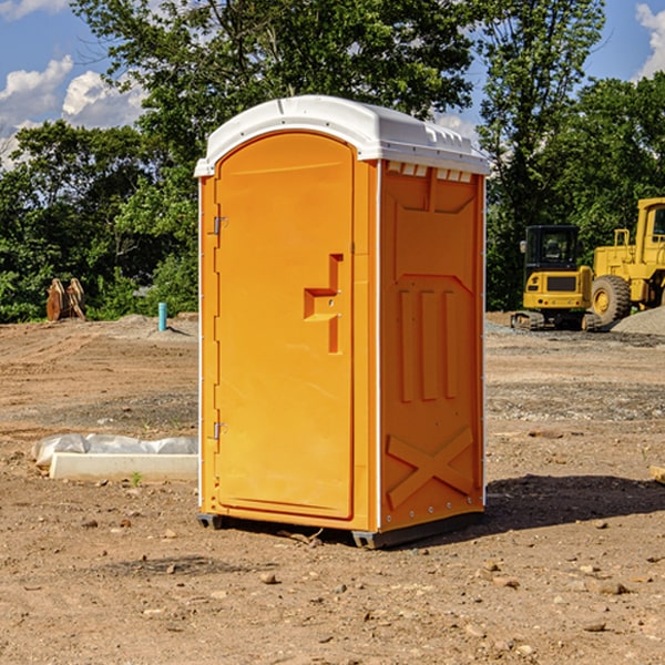 how often are the porta potties cleaned and serviced during a rental period in Roscoe Montana